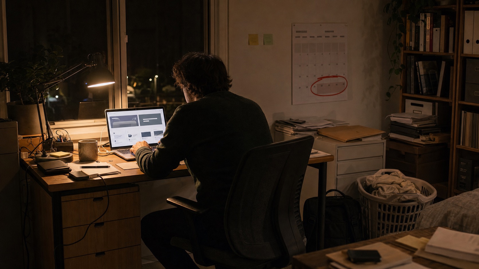 Finishing a website project before the 30 June EOFY deadline in a home office